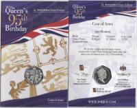 (2021) Монета Британская терр в Инд океане 2021 год 50 пенсов "Гербовой щит"  Медь-Никель  Буклет